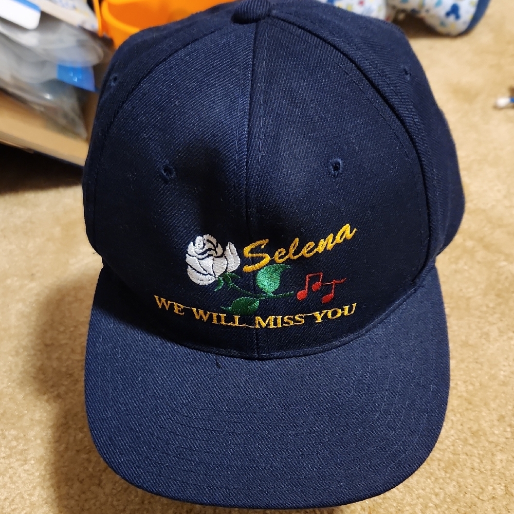 Selena Navy Blue Embroidered Hat